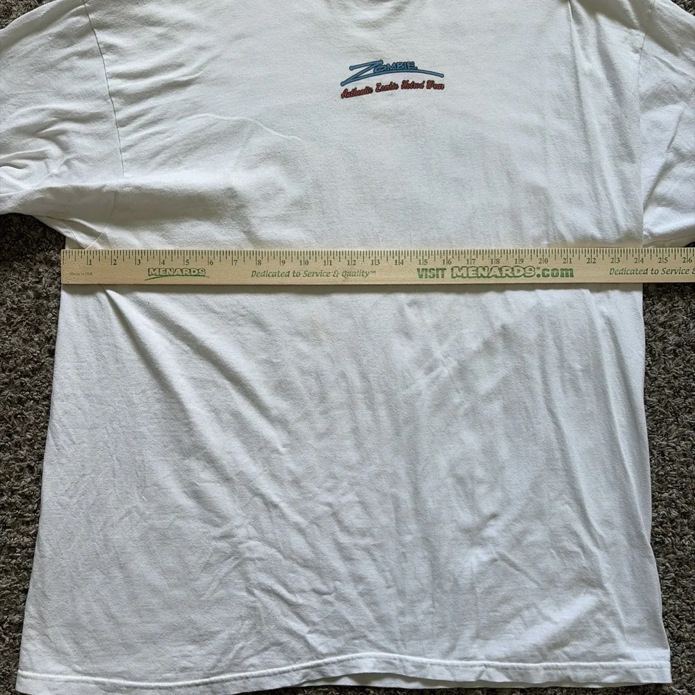Vintage 1998 Zombie Hotrod Wear T Shirt Playing Dice White 2XL Zombie Marcom